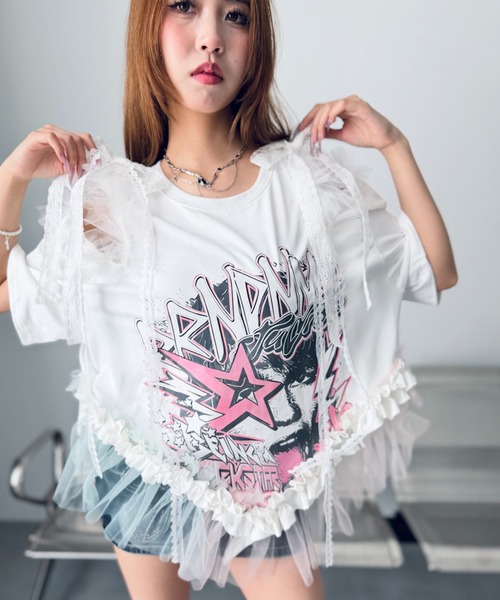 Y2K SYNAPSE FACTORY(ワイツーケー シナプスファクトリー)の「【SYNOVA】veryリメイクTシャツ(Tシャツ/カットソー・レディース・その他1/その他2/その他3/その他5/その他6/その他4・FREE)」の4枚目の写真
