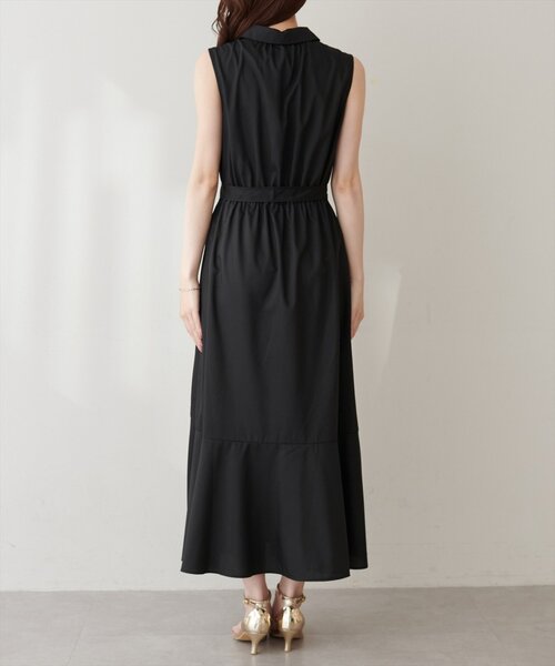 natural couture(ナチュラルクチュール)の「アシンメトリーヘムシャツワンピース(シャツワンピース・レディース・ブラック/ネイビー/イエロー/ブルー・FREE)」の11枚目の写真
