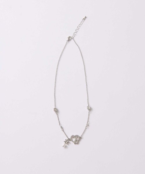 OLIVE des OLIVE(オリーブデオリーブ)の「【Belle Charme】Crystal Logo Necklace(ネックレス・レディース・シルバー・FREE)」の7枚目の写真