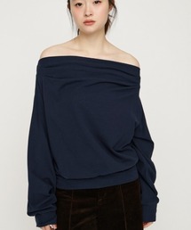オフショルダー」に該当するトップス（ブルー・ネイビー/青色系