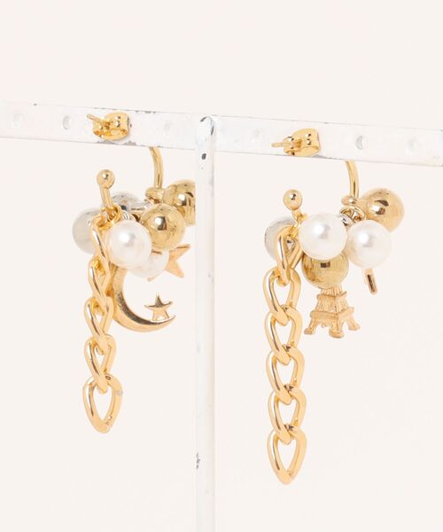tone(トーン)の「【Flower】ジャラジャラフープピアス(MA)(ピアス(両耳用)・レディース・A・FREE)」の2枚目の写真