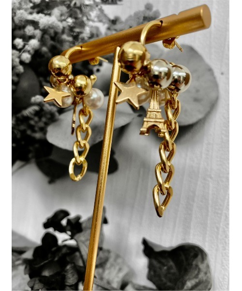 tone(トーン)の「【Flower】ジャラジャラフープピアス(MA)(ピアス(両耳用)・レディース・A・FREE)」の4枚目の写真