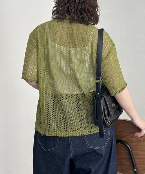 CPCM(シーピーシーエム)の「配色ステッチレースシャツ(シャツ/ブラウス・メンズ・アイボリー/ネイビー/グリーン・LARGE/MEDIUM/SMALL)」の10枚目の写真