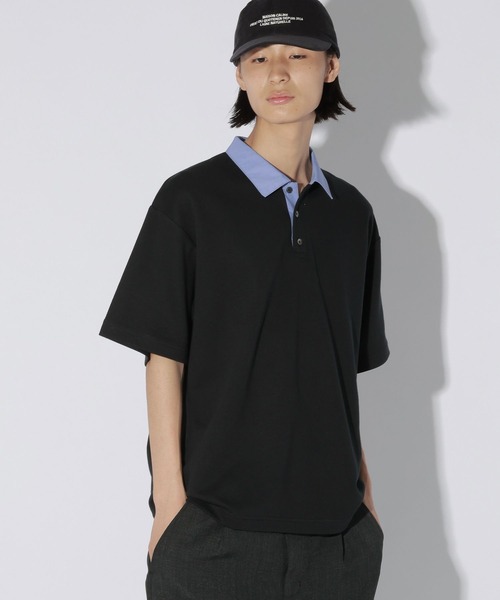 LAKOLE(ラコレ)の「シャツレイヤードポロ / 1051759(ポロシャツ・メンズ・ブラック/ブラウン/ネイビー・MEDIUM/LARGE)」の1枚目の写真