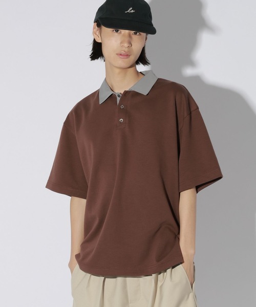 LAKOLE(ラコレ)の「シャツレイヤードポロ / 1051759(ポロシャツ・メンズ・ブラック/ブラウン/ネイビー・MEDIUM/LARGE)」の14枚目の写真