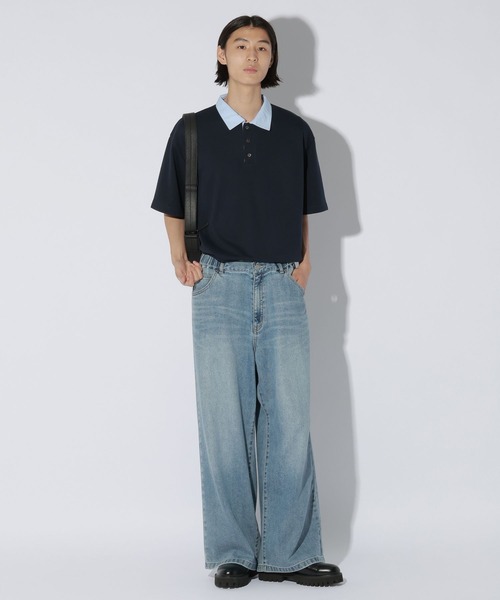 LAKOLE(ラコレ)の「シャツレイヤードポロ / 1051759(ポロシャツ・メンズ・ブラック/ブラウン/ネイビー・MEDIUM/LARGE)」の16枚目の写真
