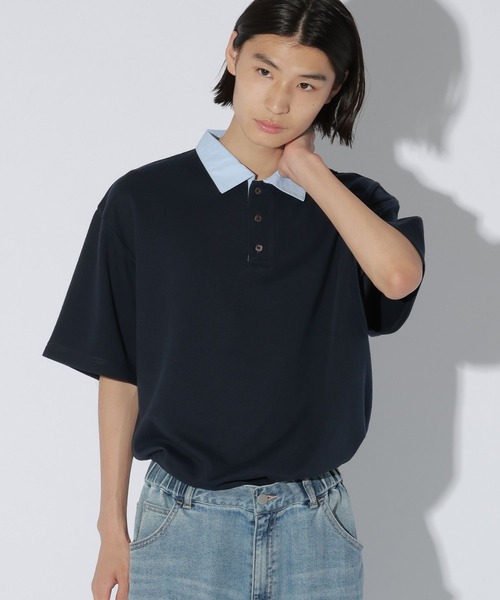 LAKOLE(ラコレ)の「シャツレイヤードポロ / 1051759(ポロシャツ・メンズ・ブラック/ブラウン/ネイビー・MEDIUM/LARGE)」の19枚目の写真