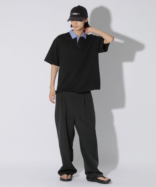 LAKOLE(ラコレ)の「シャツレイヤードポロ / 1051759(ポロシャツ・メンズ・ブラック/ブラウン/ネイビー・MEDIUM/LARGE)」の4枚目の写真