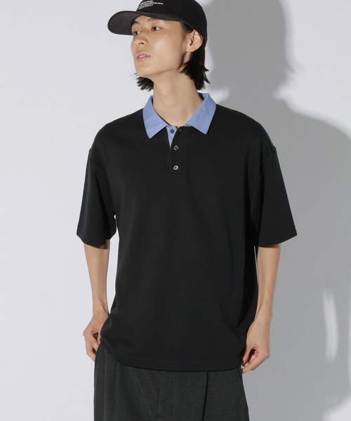LAKOLE(ラコレ)の「シャツレイヤードポロ / 1051759(ポロシャツ・メンズ・ブラック/ブラウン/ネイビー・MEDIUM/LARGE)」の9枚目の写真