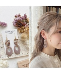 【Espoir et la lune】フェミニンオーバルピアス(MA)