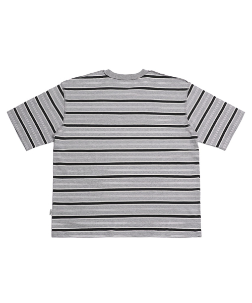 NIGHTWORKDEPT（ナイトワークデプト）の「Border Overlock Stripe T-shirt_Gray（Tシャツ/カットソー・レディース・その他・MEDIUM/SMALL）」の2枚目の写真