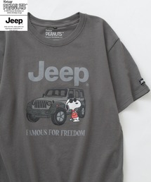 PEANUTS×JEEP ピグメントプリントTシャツ 半袖
