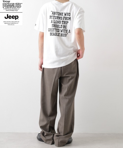 PEANUTS(ピーナッツ)の「PEANUTS×JEEP ピグメントプリントTシャツ 半袖(Tシャツ/カットソー・メンズ・ホワイト/ブラック/チャコール・S/M/LL/L)」の20枚目の写真