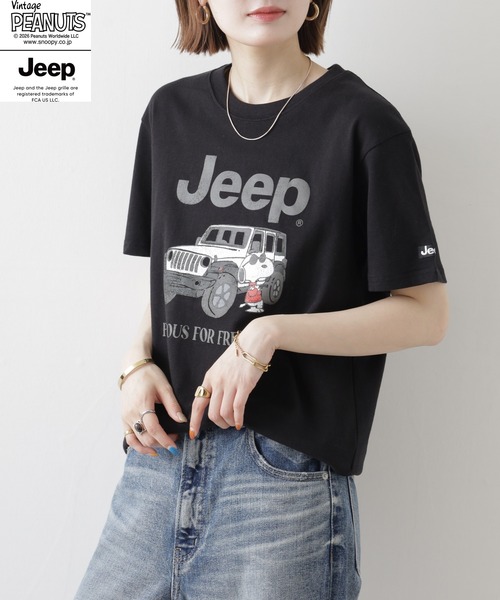 PEANUTS(ピーナッツ)の「PEANUTS×JEEP ピグメントプリントTシャツ 半袖(Tシャツ/カットソー・メンズ・ホワイト/ブラック/チャコール・S/M/LL/L)」の22枚目の写真