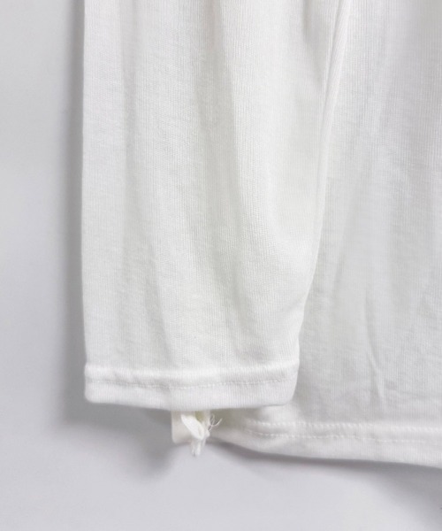ReRe(リリ)の「ヘンリーネックサイドスリット長袖カットソー(Tシャツ/カットソー・レディース・ホワイト/ブラック/グレー・MEDIUM/LARGE/X-LARGE)」の10枚目の写真
