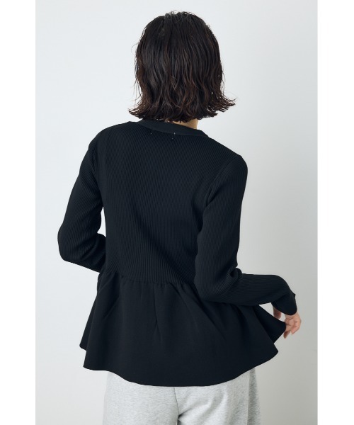 AZUL by moussy(アズールバイマウジー)の「【大人気♪】ペプラムカーディガン 秋服 冬服 ウエストカバー 体系カバー 長袖 ニットトップス(カーディガン/ボレロ・レディース・ブラック/ボルドー/アイボリー・FREE)」の17枚目の写真