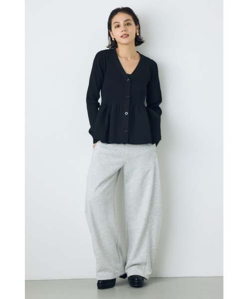 AZUL by moussy(アズールバイマウジー)の「【大人気♪】ペプラムカーディガン 秋服 冬服 ウエストカバー 体系カバー 長袖 ニットトップス(カーディガン/ボレロ・レディース・ブラック/ボルドー/アイボリー・FREE)」の18枚目の写真