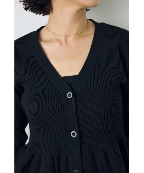 AZUL by moussy(アズールバイマウジー)の「【大人気♪】ペプラムカーディガン 秋服 冬服 ウエストカバー 体系カバー 長袖 ニットトップス(カーディガン/ボレロ・レディース・ブラック/ボルドー/アイボリー・FREE)」の19枚目の写真