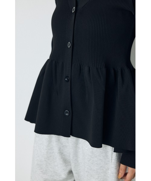 AZUL by moussy(アズールバイマウジー)の「【大人気♪】ペプラムカーディガン 秋服 冬服 ウエストカバー 体系カバー 長袖 ニットトップス(カーディガン/ボレロ・レディース・ブラック/ボルドー/アイボリー・FREE)」の20枚目の写真