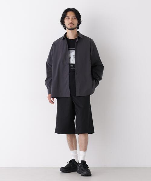 NANO universe（ナノユニバース）の「TCツイルバギーショーツ（その他パンツ・メンズ・ベージュ/ブラック・L/M）」の4枚目の写真