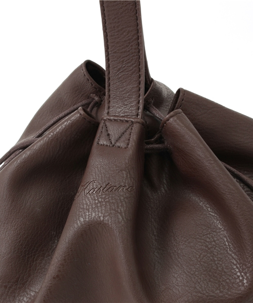 Kastane（カスタネ）の「ワンショルダーBAG（トートバッグ・レディース・ダークブラウン/オフホワイト/ブラック・FREE）」の9枚目の写真