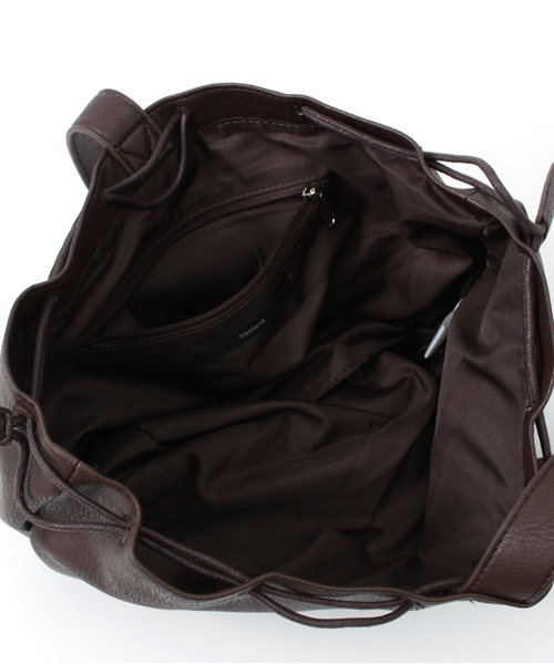 Kastane（カスタネ）の「ワンショルダーBAG（トートバッグ・レディース・ダークブラウン/オフホワイト/ブラック・FREE）」の12枚目の写真