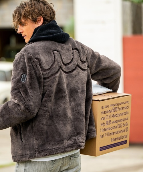 muta marine(ムータ・マリン)の「muta MARINE/ムータ マリン/別注Eco Fur Blouson(ブルゾン・メンズ・ブラック/ホワイト・LARGE/X-LARGE/MEDIUM)」の7枚目の写真