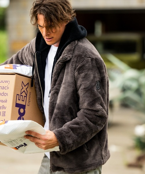 muta marine(ムータ・マリン)の「muta MARINE/ムータ マリン/別注Eco Fur Blouson(ブルゾン・メンズ・ブラック/ホワイト・LARGE/X-LARGE/MEDIUM)」の8枚目の写真