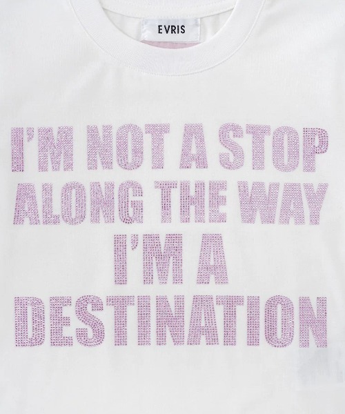 SUPPLIER(サプライヤー)の「A'GEM/9 × .kom 『SUPPLIER/サプライヤー』 EVRIS x SupBaby I'm a Destination Cropped TEE/メッセージロゴコンパクトTシャツ(Tシャツ/カットソー・レディース・マルチ/ホワイト/ブラック・S)」の12枚目の写真