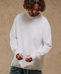 mlt5832-Honeycomb Waffle Drawcord Long Sleeve Tee ロングスリーブTシャツ(A76426cmb)