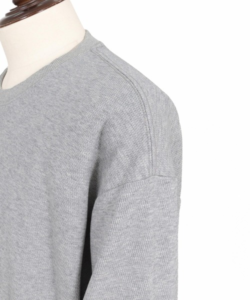 CAMBIO(カンビオ)の「mlt5832-Honeycomb Waffle Drawcord Long Sleeve Tee ロングスリーブTシャツ(A76426cmb)(Tシャツ/カットソー・メンズ・ブラック/ネイビー/ホワイト/ミックスグレー・M/S/L)」の10枚目の写真
