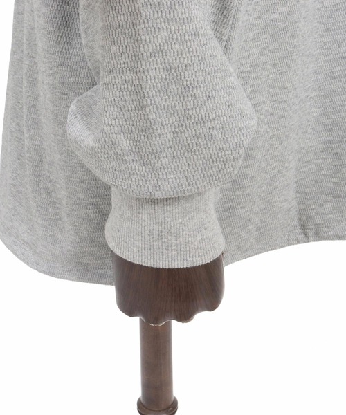 CAMBIO(カンビオ)の「mlt5832-Honeycomb Waffle Drawcord Long Sleeve Tee ロングスリーブTシャツ(A76426cmb)(Tシャツ/カットソー・メンズ・ブラック/ネイビー/ホワイト/ミックスグレー・M/S/L)」の11枚目の写真