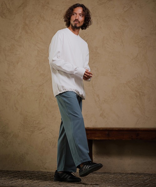 CAMBIO(カンビオ)の「mlt5832-Honeycomb Waffle Drawcord Long Sleeve Tee ロングスリーブTシャツ(A76426cmb)(Tシャツ/カットソー・メンズ・ブラック/ネイビー/ホワイト/ミックスグレー・M/S/L)」の16枚目の写真