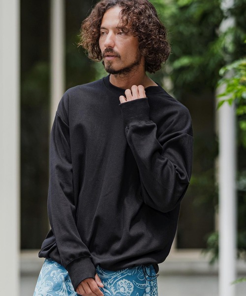 CAMBIO(カンビオ)の「mlt5832-Honeycomb Waffle Drawcord Long Sleeve Tee ロングスリーブTシャツ(A76426cmb)(Tシャツ/カットソー・メンズ・ブラック/ネイビー/ホワイト/ミックスグレー・M/S/L)」の18枚目の写真