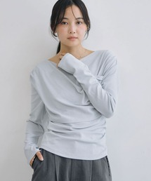 【ＯＮかわ】タックドレープオフショルスラブカットＴＯＰＳ