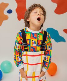 BIT'Z（ビッツ）の「【BITZ/リンク】ユニーク総柄長袖Tシャツ（Tシャツ/カットソー）」