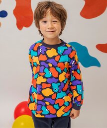 BIT'Z（ビッツ）の「【BITZ/リンク】ユニーク総柄長袖Tシャツ（Tシャツ/カットソー）」