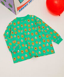 BIT'Z（ビッツ）の「【BITZ/リンク】ユニーク総柄長袖Tシャツ（Tシャツ/カットソー）」