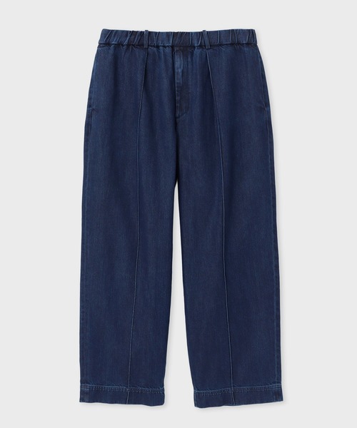 PS Paul Smith(ピーエスポールスミス)の「テンセルデニム タックワイドパンツ / 262710 EXTR01(デニムパンツ・メンズ・ダークインディゴブルー・MEDIUM/SMALL)」の5枚目の写真