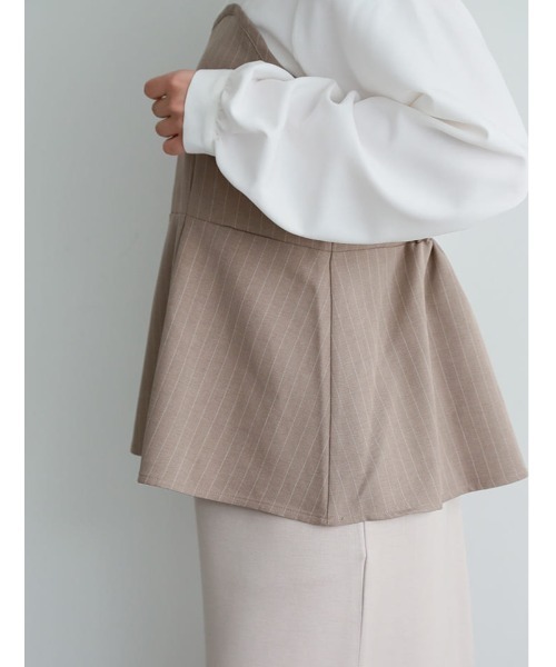 fifth(フィフス)の「【cestmignon_mauセレクト】ペプラムドッキングブラウス(シャツ/ブラウス・レディース・チャコールグレー/ベージュ・M)」の15枚目の写真