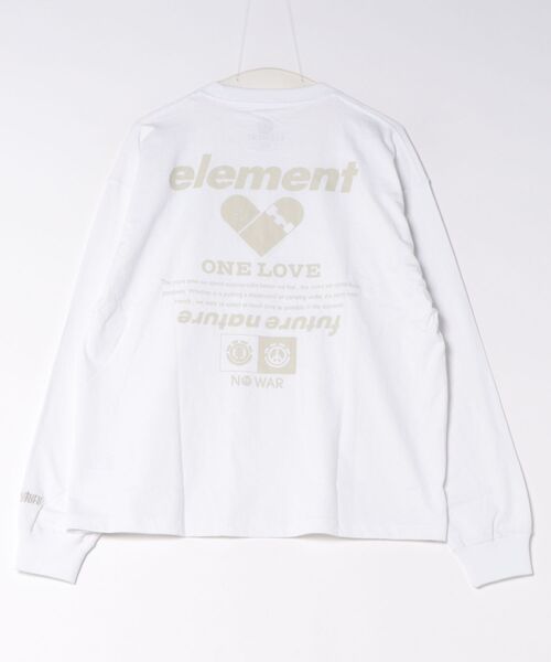 ELEMENT(エレメント)の「ELEMENT メンズ HEART LS ロンT 【2026年秋冬モデル】(Tシャツ/カットソー・メンズ・ホワイト/ブラック/ネイビー・MEDIUM/LARGE/X-LARGE)」の4枚目の写真