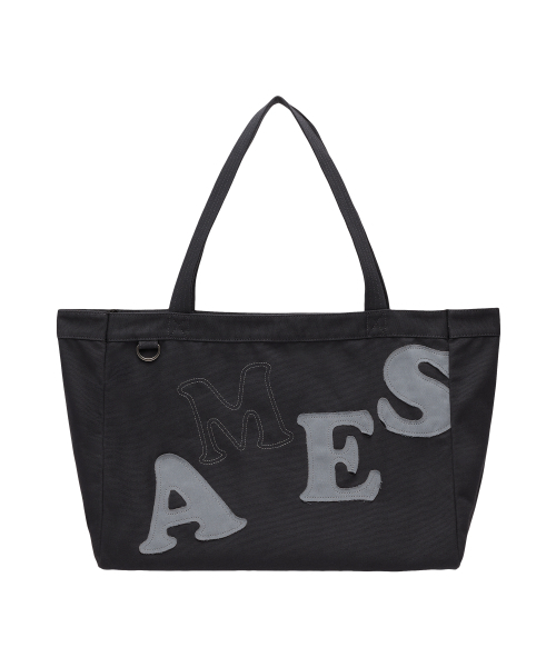 AMESWORLDWIDE（アメスワールドワイド）の「BIG TYPO アップリケ ショルダーバッグ チャコール（ショルダーバッグ・レディース・その他・FREE）」の4枚目の写真