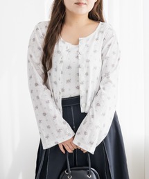 CLETTE（クレット）の「花柄アンサンブルカットソー（カーディガン/ボレロ）」