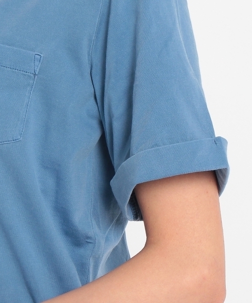 HusHusH（ハッシュアッシュ）の「Vネックコットンプルオーバー（Tシャツ/カットソー・レディース・ブルー/ブルー系1/ホワイト/グリーン・02/03）」の8枚目の写真