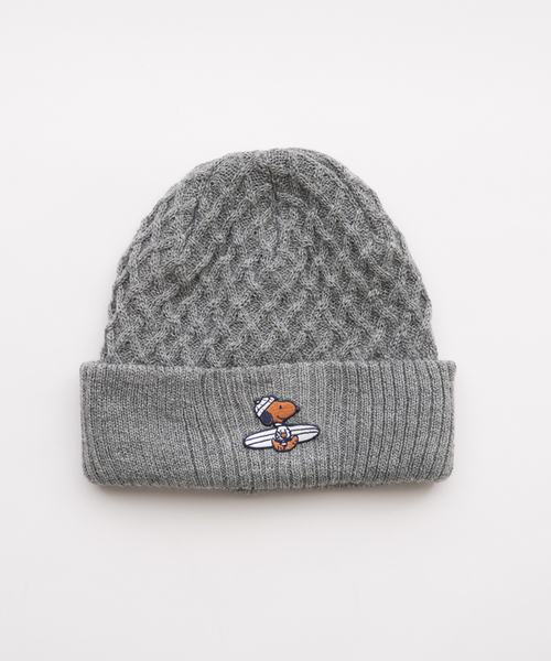 SURF'S UP PEANUTS（サーフズアップピーナッツ）の「SURF'S UP PEANUTS KNIT CAP（ニットキャップ/ビーニー・メンズ・グレー/ネイビー/ブラック・FREE）」の2枚目の写真