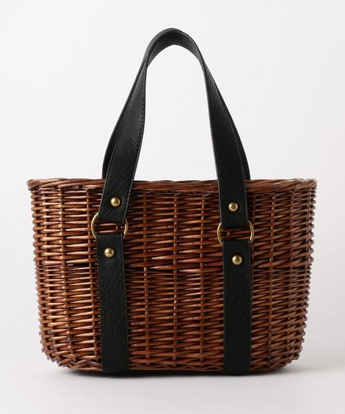 ODETTE E ODILE（オデットエオディール）の「ラウゴア/L&O ForRingバスケット（かごバッグ・レディース・ナチュラル/ダークブラウン・FREE）」の2枚目の写真