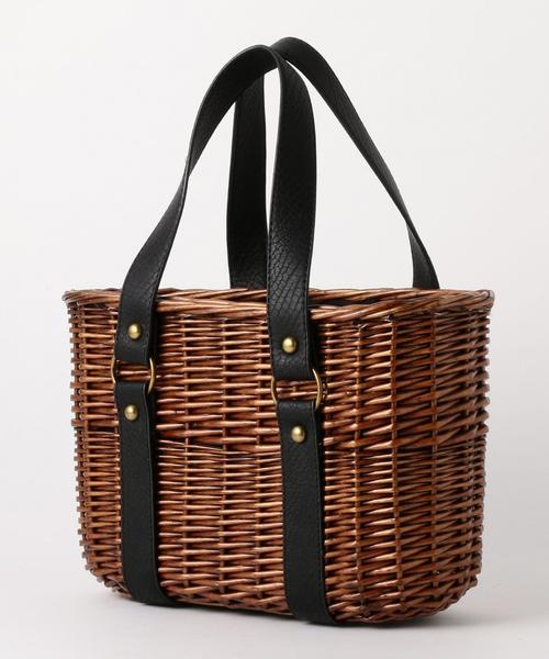 ODETTE E ODILE（オデットエオディール）の「ラウゴア/L&O ForRingバスケット（かごバッグ・レディース・ナチュラル/ダークブラウン・FREE）」の3枚目の写真