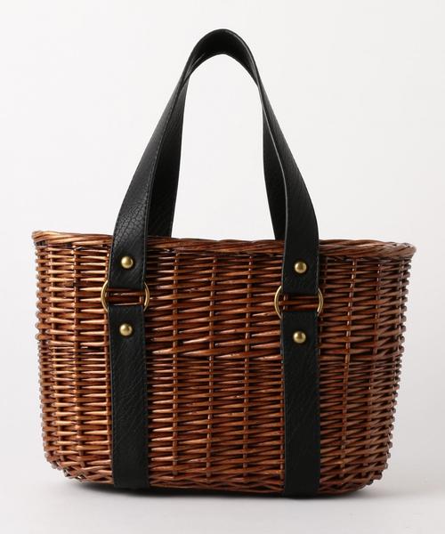 ODETTE E ODILE（オデットエオディール）の「ラウゴア/L&O ForRingバスケット（かごバッグ・レディース・ナチュラル/ダークブラウン・FREE）」の4枚目の写真