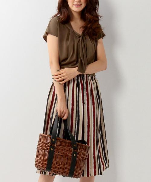 ODETTE E ODILE（オデットエオディール）の「ラウゴア/L&O ForRingバスケット（かごバッグ・レディース・ナチュラル/ダークブラウン・FREE）」の11枚目の写真