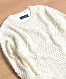 SHIPS JET BLUE | SHIPS JET BLUE: ケーブルクルーネックニット 16AW■(ニット/セーター)